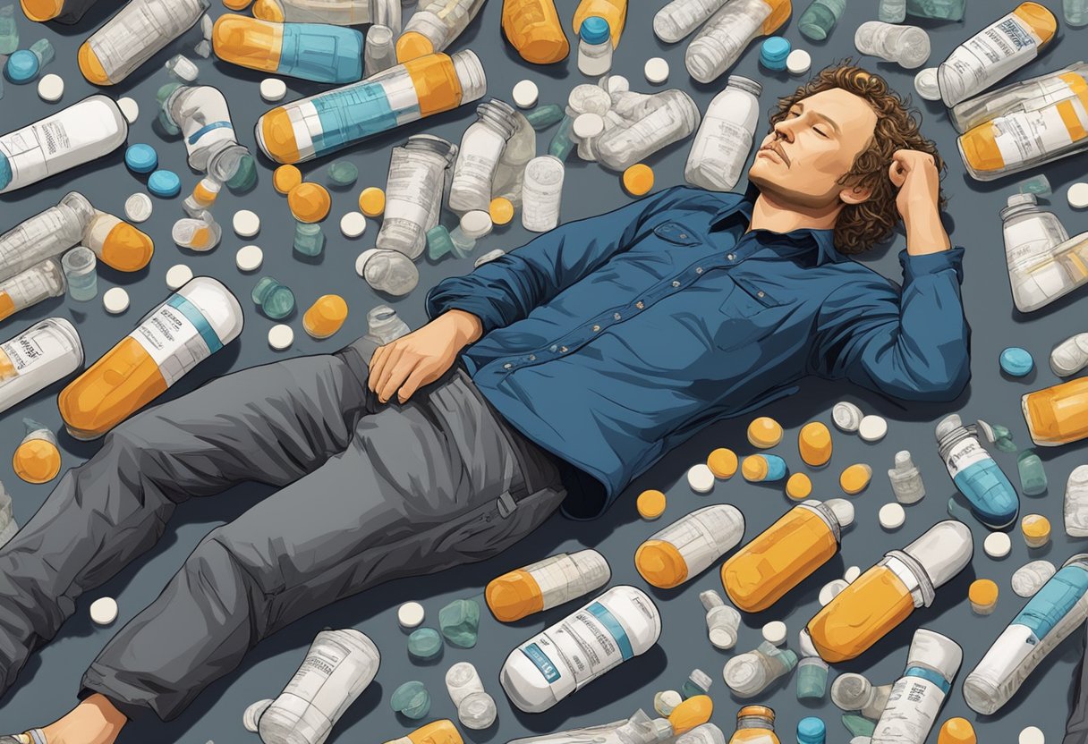 Heath Ledger's lifeless body lay on the bed, surrounded by prescription pill bottles and a sense of tragic loss