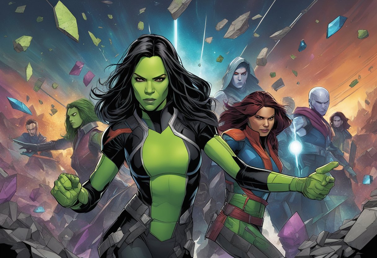 Gamora's timeline shattered, splitting into chaotic fragments