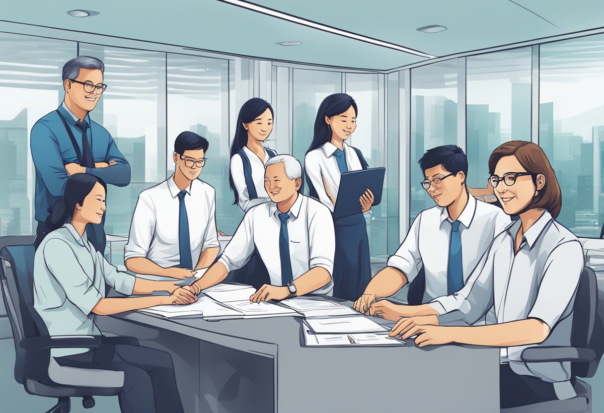 A group of professionals providing specialized services and support at CIBT Singapore