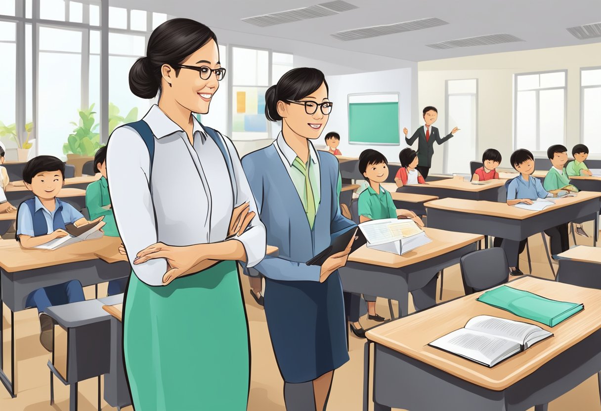 A teacher in Singapore receives career development and benefits
