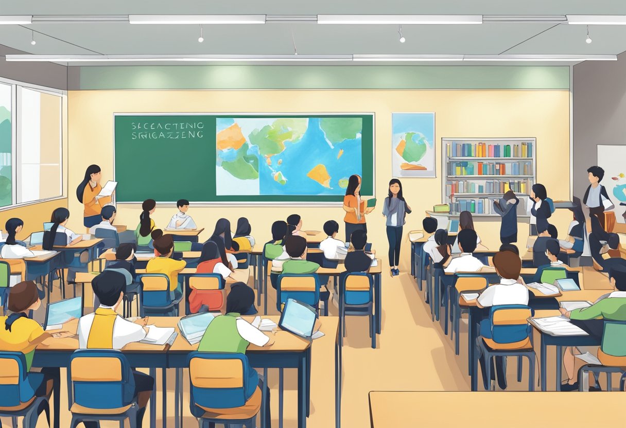 A classroom filled with students engaged in MGS educational programmes at MGS Singapore