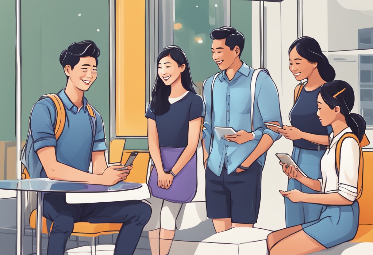 People chatting and connecting on the Tinder app, while ensuring safety in Singapore