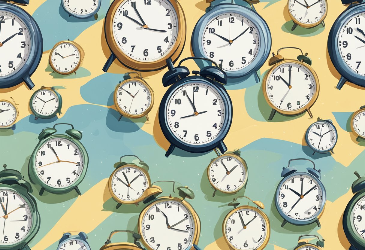 A clock showing 3 PM in New York and another showing 3 AM in Singapore