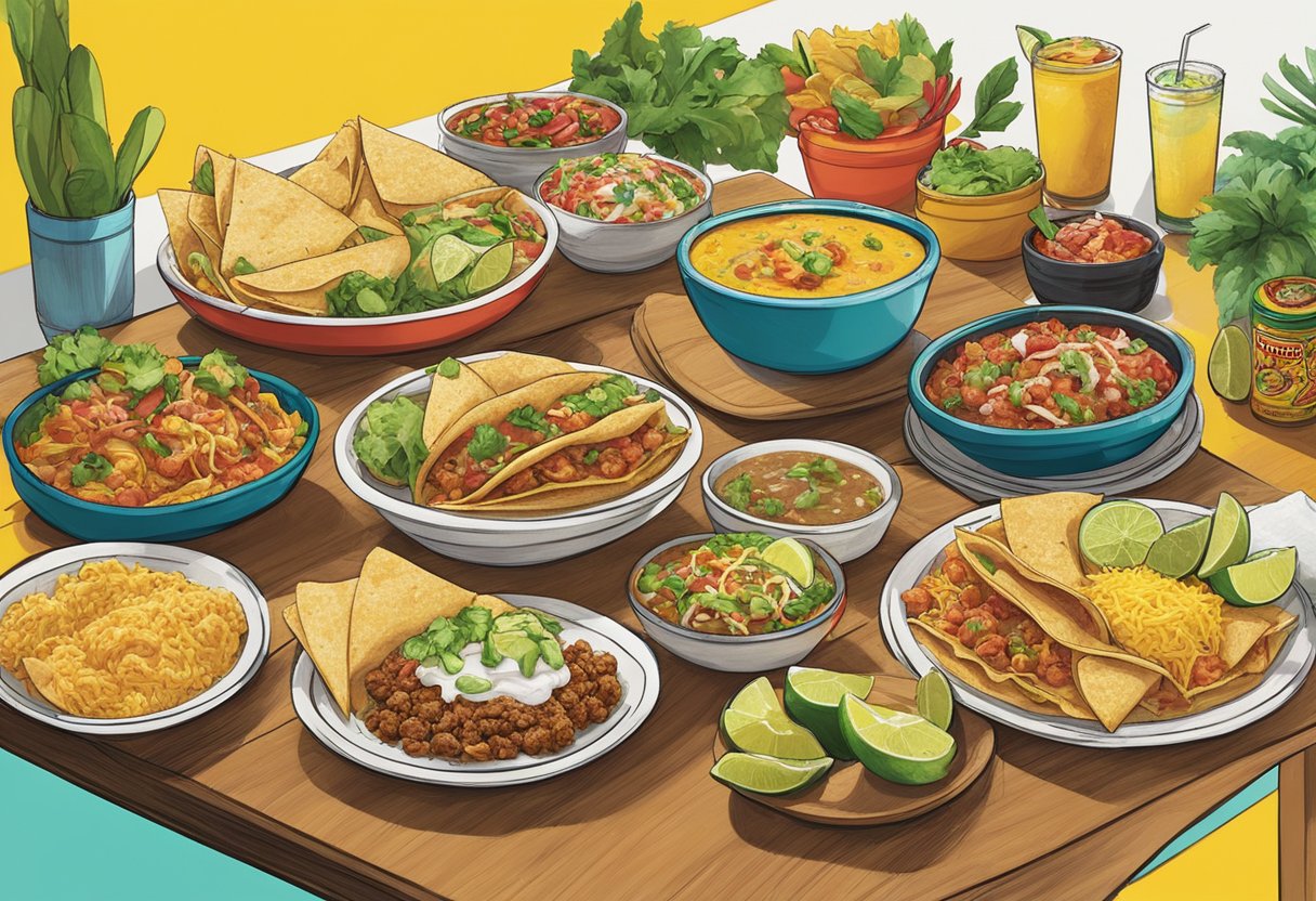 The menu at Guzman y Gomez Singapore features vibrant, colorful dishes with a variety of Mexican-inspired flavors and ingredients