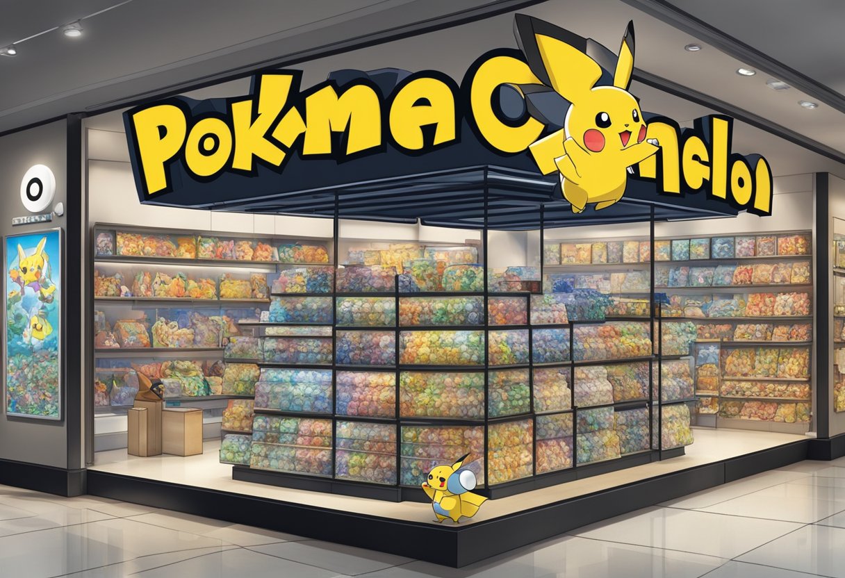 A display of Pokemon collectibles and merchandise in Singapore's Gaole store