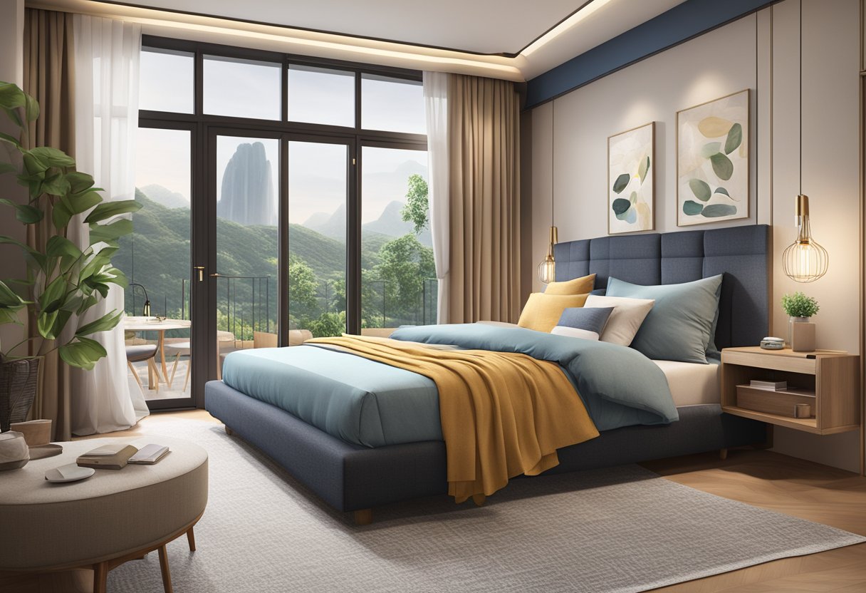 A cozy bedroom with a comfortable Origin mattress in Singapore