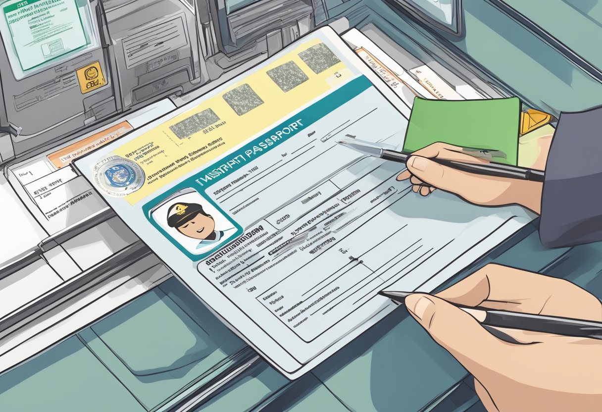 A traveler's passport and vaccination certificate are being checked at a border checkpoint between Singapore and Malaysia for the VTL programme