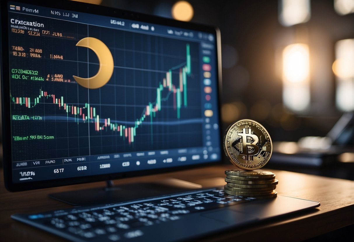 Cryptocurrency charts and emerging market indicators show economic impact. Financial data and currency symbols illustrate the influence of cryptocurrencies on emerging markets