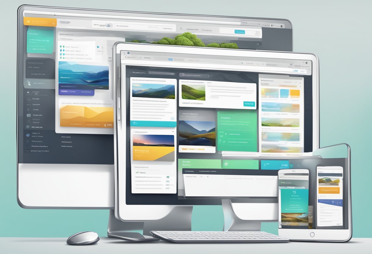 A computer screen displaying a well-organized and visually appealing website interface, with a seamless user navigation and engaging content