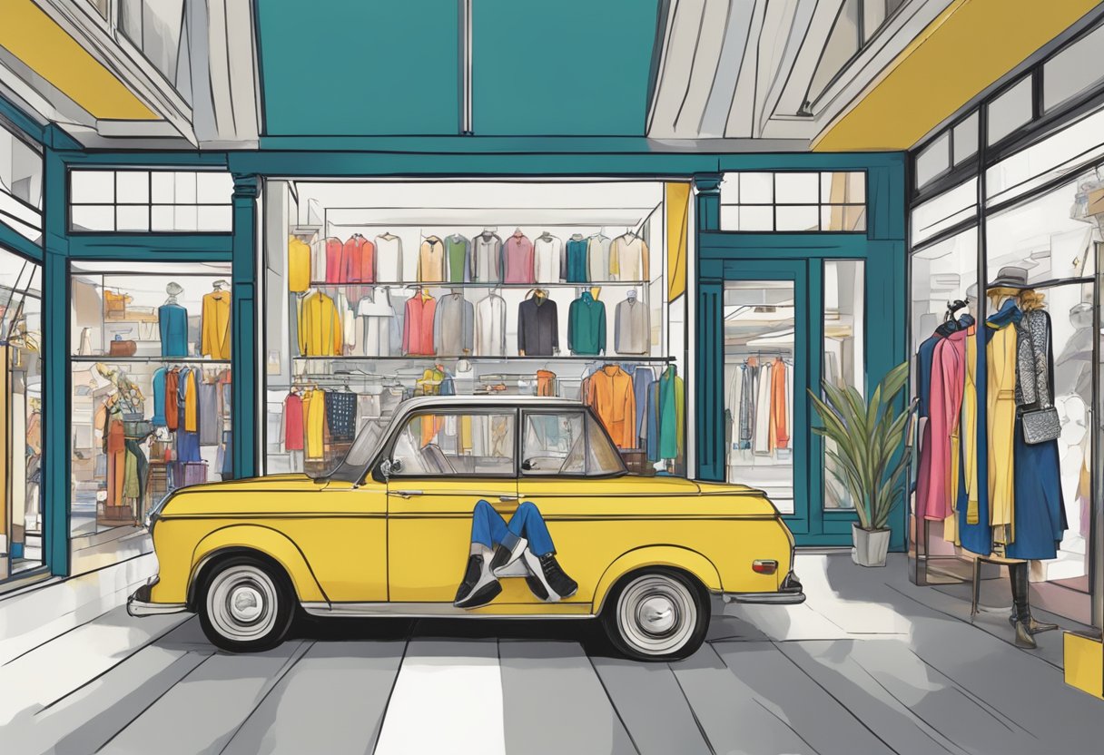 Vivienne Westwood store in Singapore, with bold window displays and iconic punk-inspired fashion pieces showcased inside