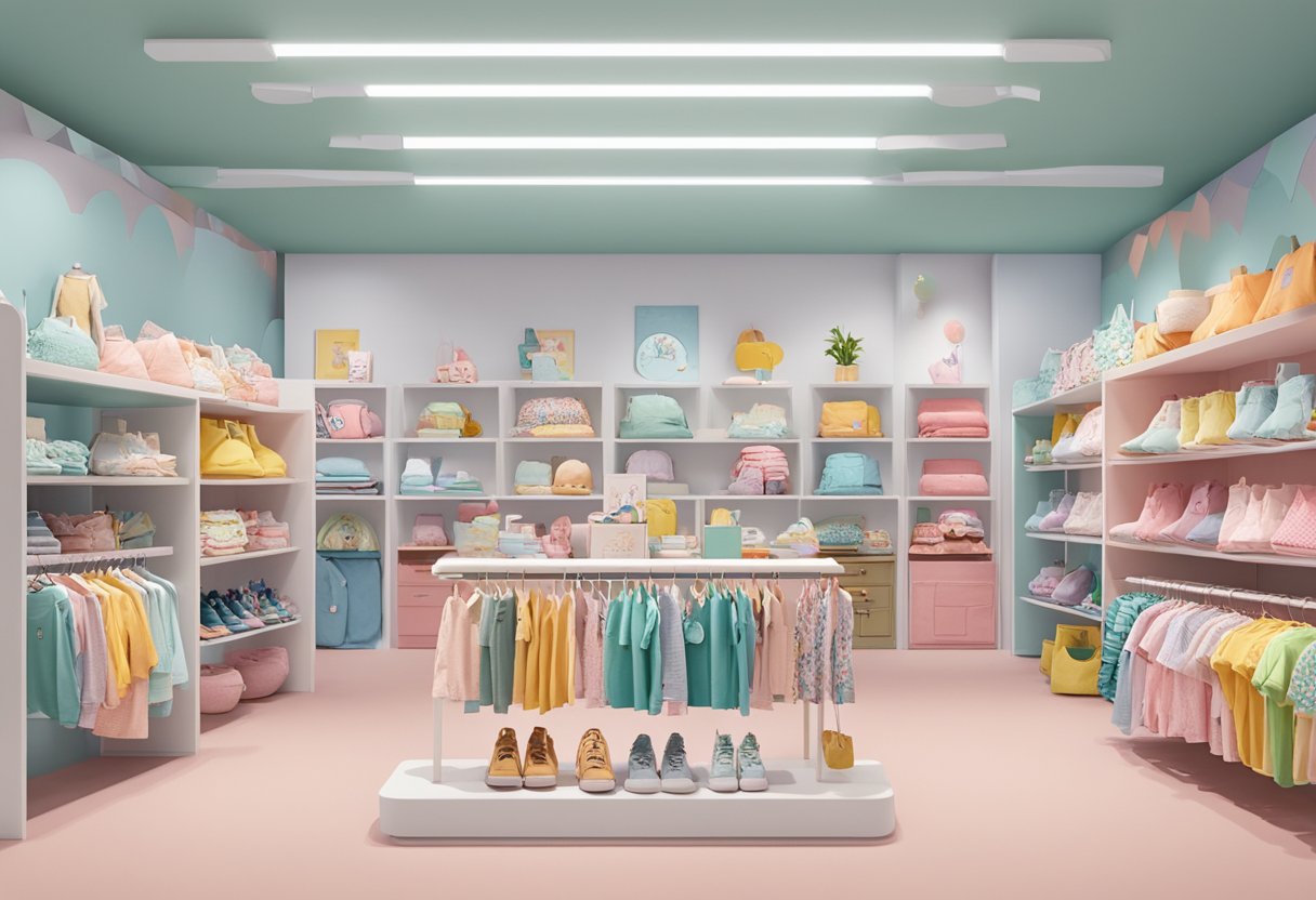 A colorful display of children's clothing and accessories at Cotton On Kids Singapore