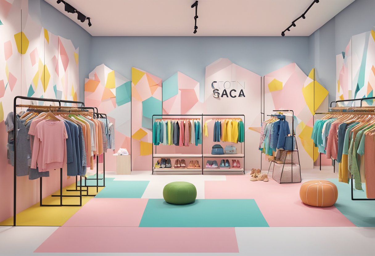 Children browsing colorful clothing racks at Cotton On Kids Singapore. Bright store displays and playful decor create a lively, cheerful atmosphere