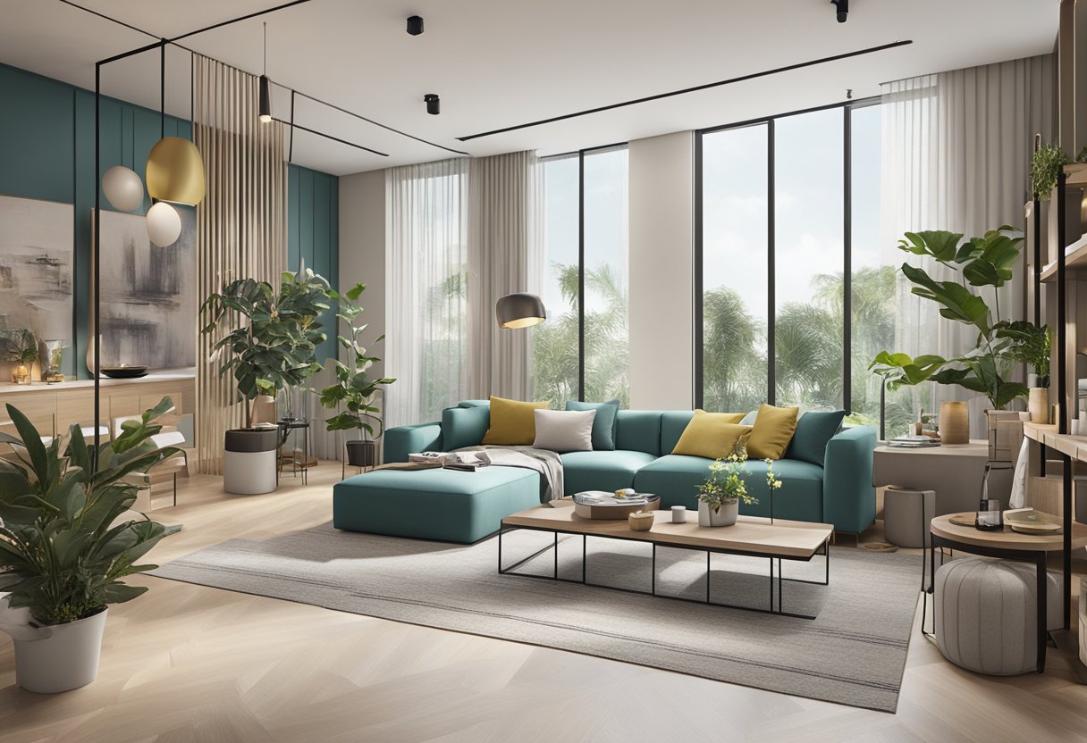 A modern and stylish Kave Home showroom in Singapore, showcasing their furniture and home decor products in a sleek and inviting setting