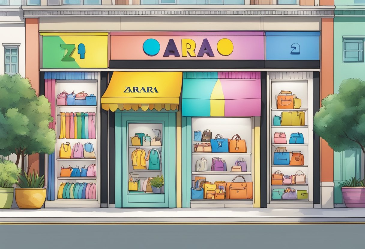 A colorful display of Zara Kids' frequently asked questions signage in Singapore