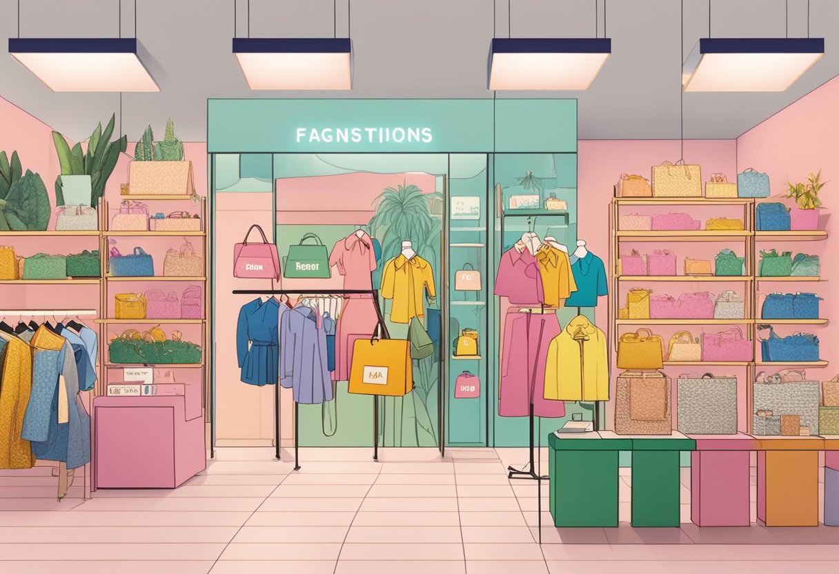 A colorful display of "Frequently Asked Questions" signs at the bimba y lola store in Singapore