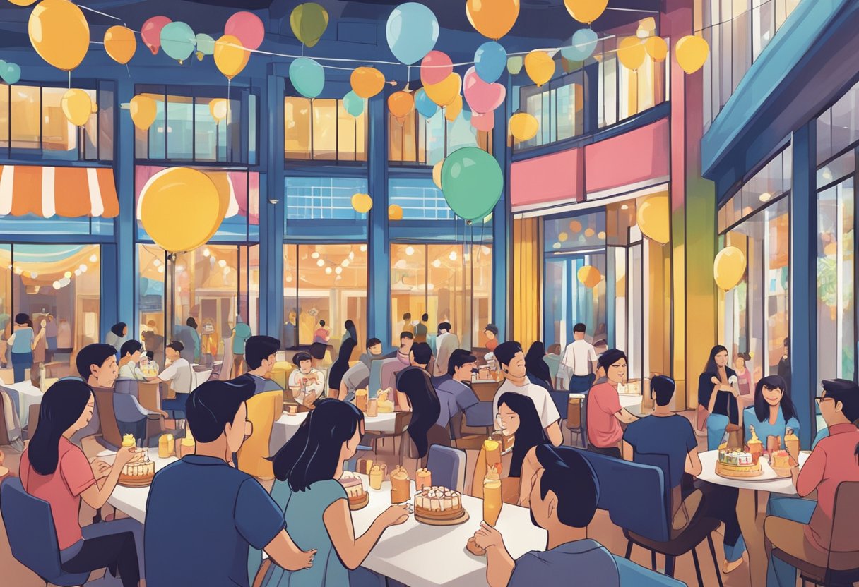 People enjoying birthday deals at various entertainment venues in Singapore