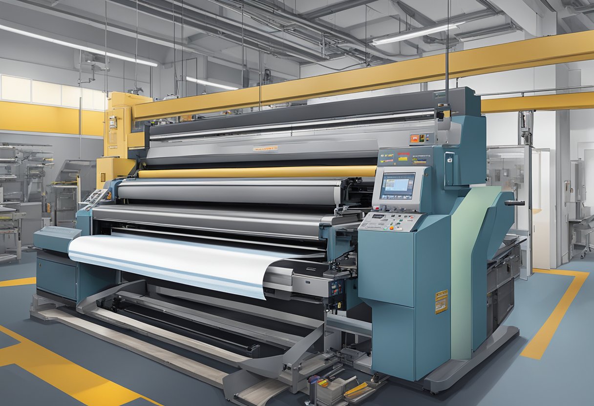A printing machine in a Singapore workshop produces canvas prints