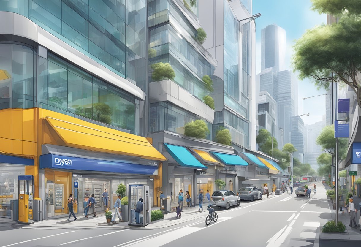 The bustling streets of Singapore showcase Dyson Service Centres, with sleek, modern storefronts and a steady flow of customers seeking maintenance and repairs