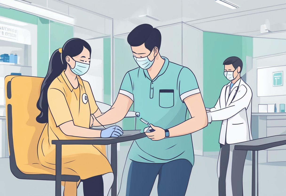 A person receiving a 2nd booster shot in Singapore, with clear eligibility and easy accessibility