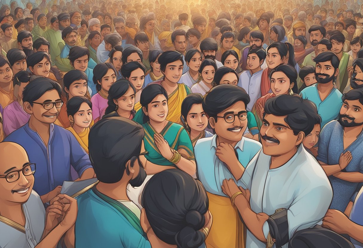 The book "Ponniyin Selvan 2" is released in Singapore, with a crowd of people eagerly receiving the new installment