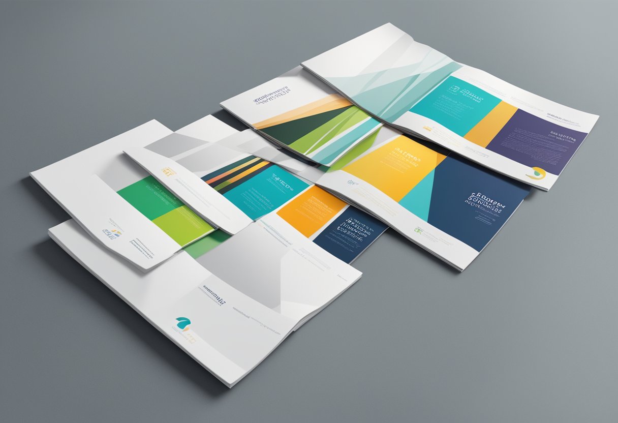A stack of colorful brochures with the title "Frequently Asked Questions esprit singapore" on a sleek, modern counter