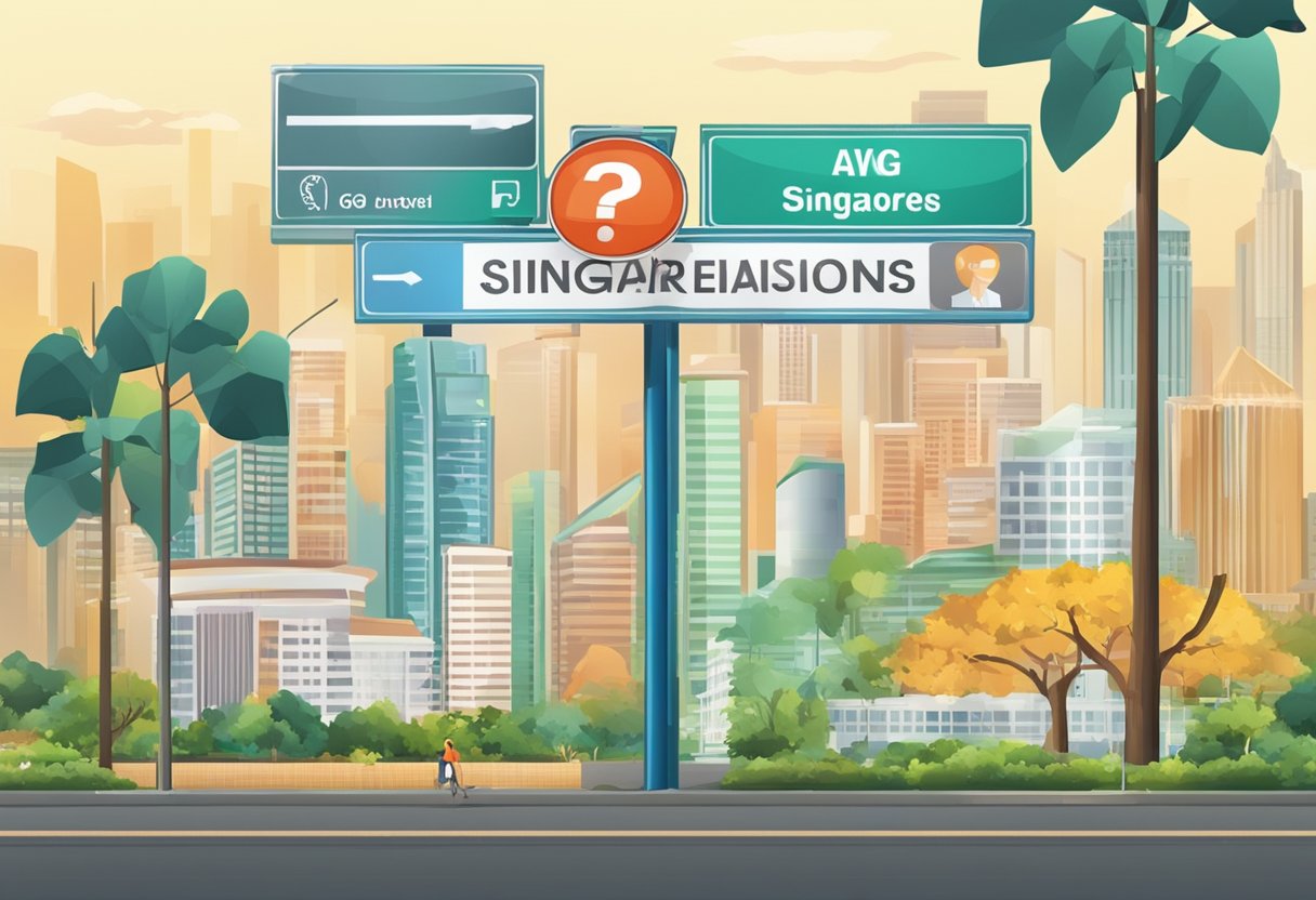 A signboard with "Frequently Asked Questions" and "Go Singapore" displayed prominently