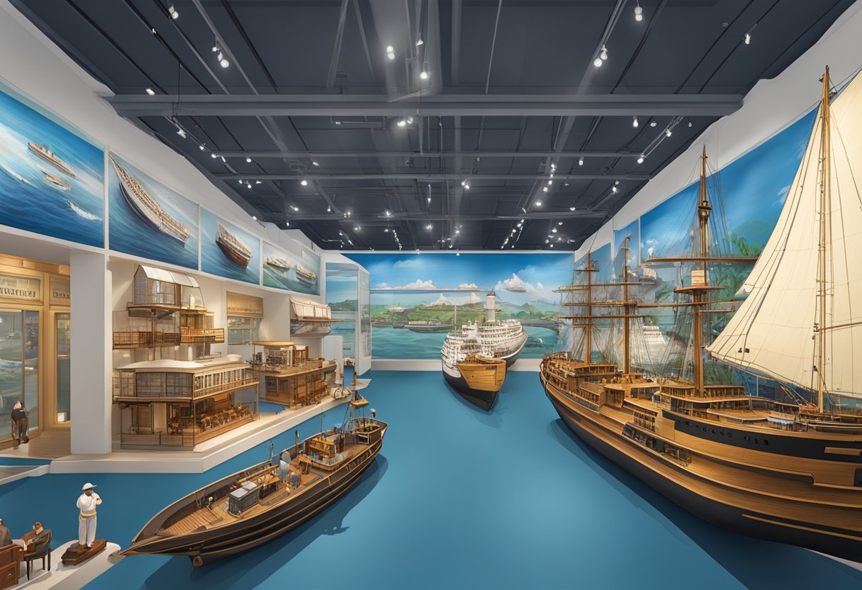 The Singapore Maritime Gallery showcases diverse maritime history, featuring interactive exhibits and scale models of ships and ports
