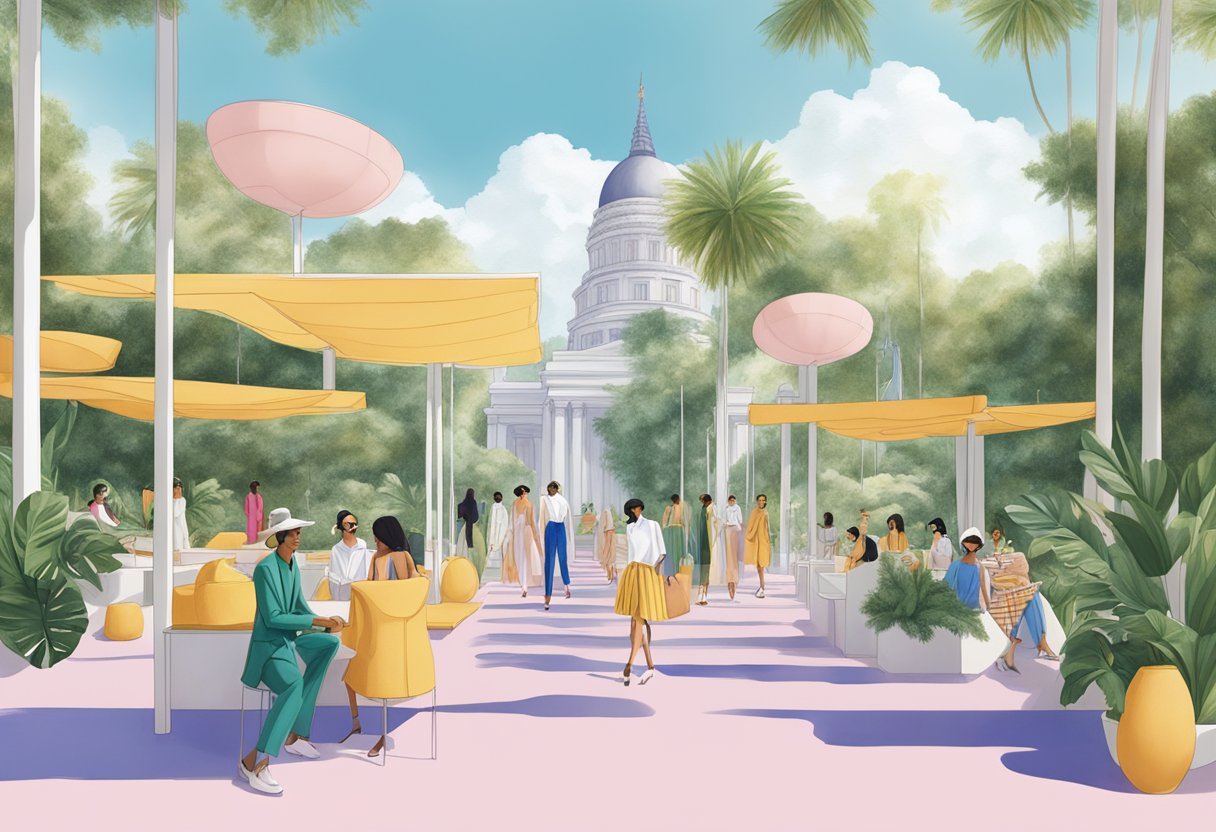 A vibrant display of Jacquemus collections and collaborations in a chic Singapore setting