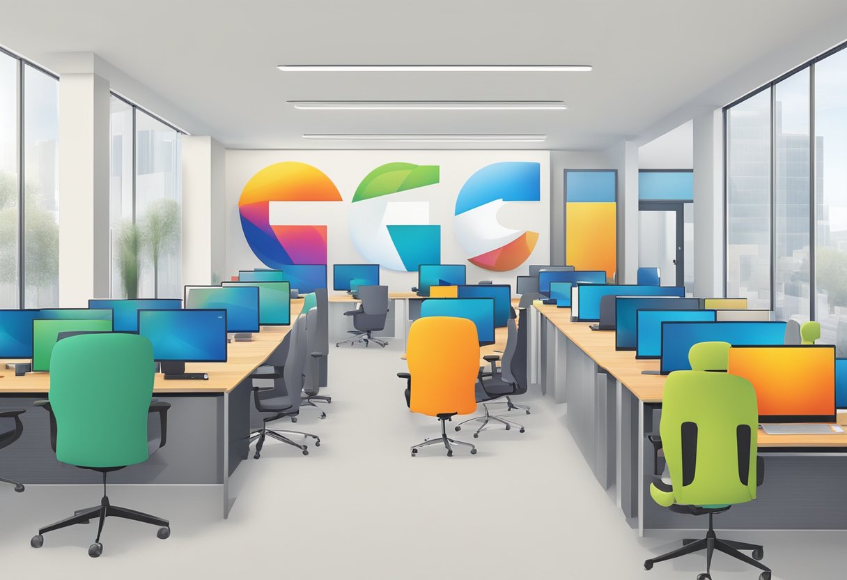 Tech company logos fade as employees leave offices