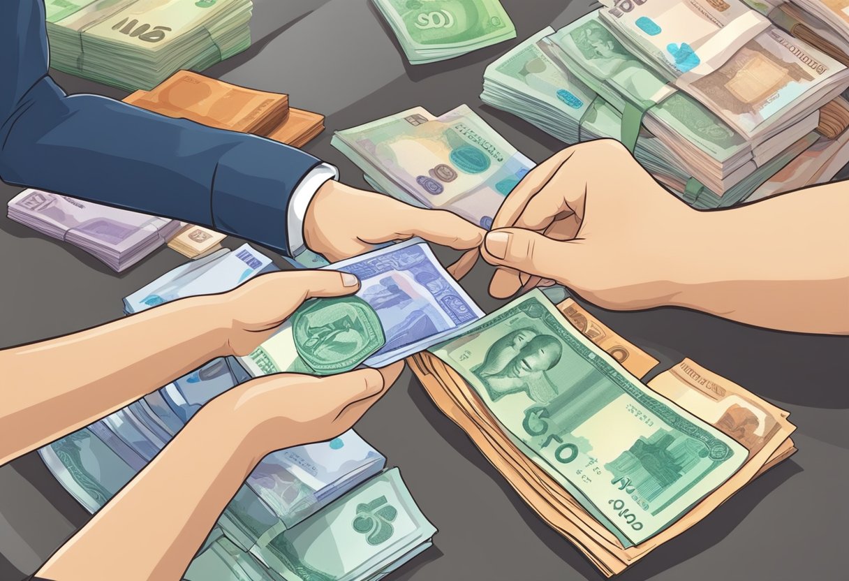 Exchanging Singaporean currency for Vietnamese currency