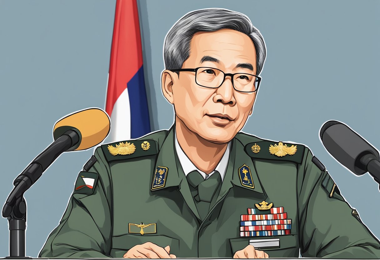The Singapore Chief of Defence answers questions in a press conference