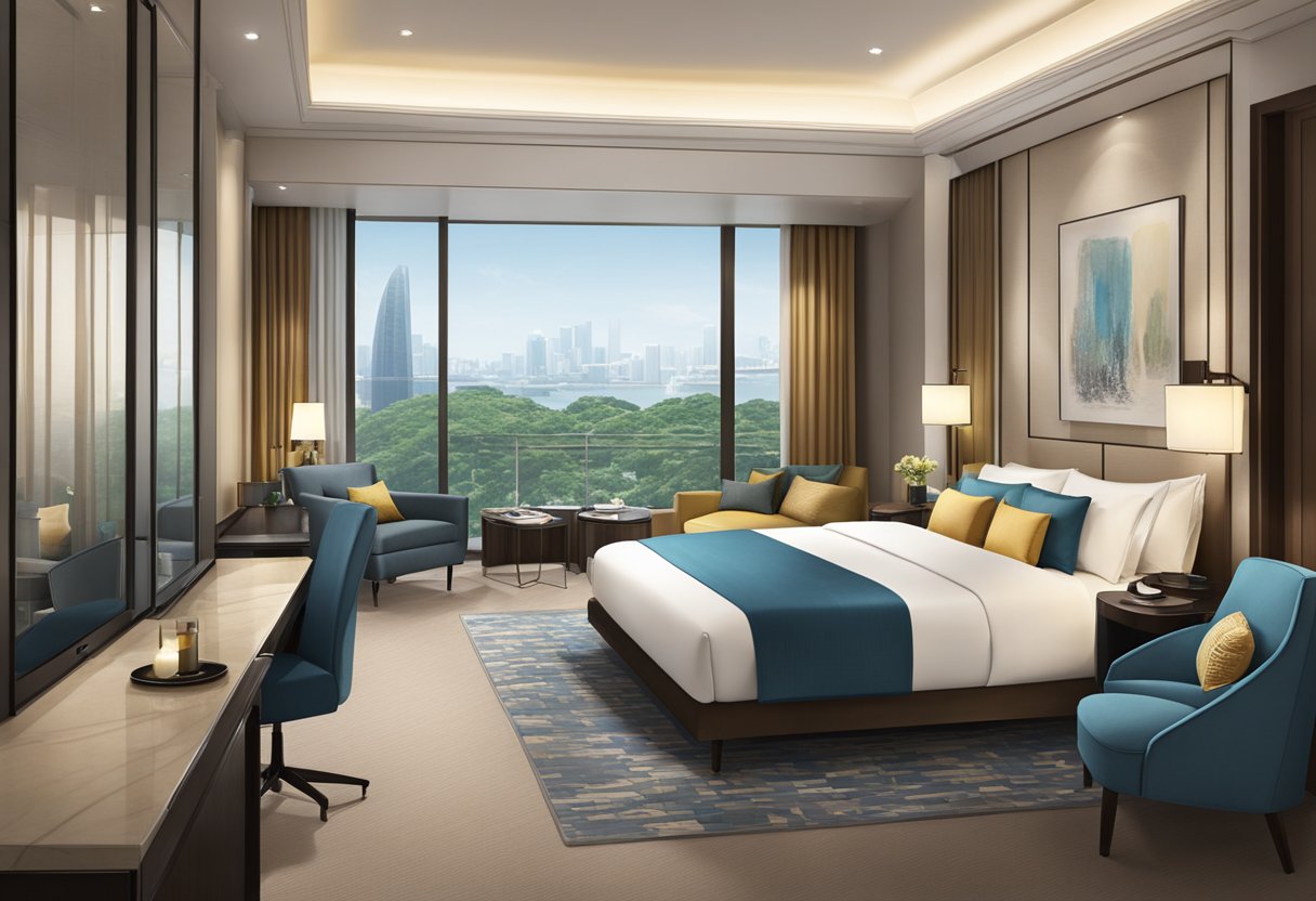 The luxurious Amara Singapore hotel features modern amenities and stylish accommodations with a serene ambiance