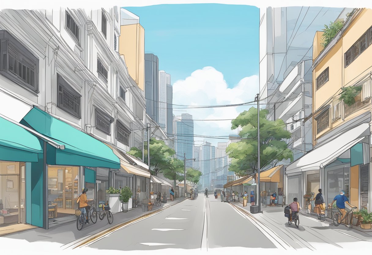 Empty streets, closed storefronts, and quiet public spaces characterize Singapore during phase 2 heightened alert