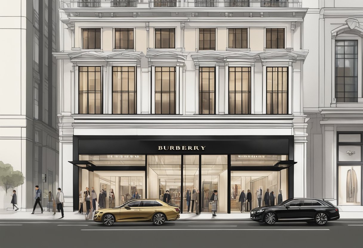 The iconic Burberry store in Singapore, with its signature plaid pattern and sleek design, invites visitors to explore its luxury offerings