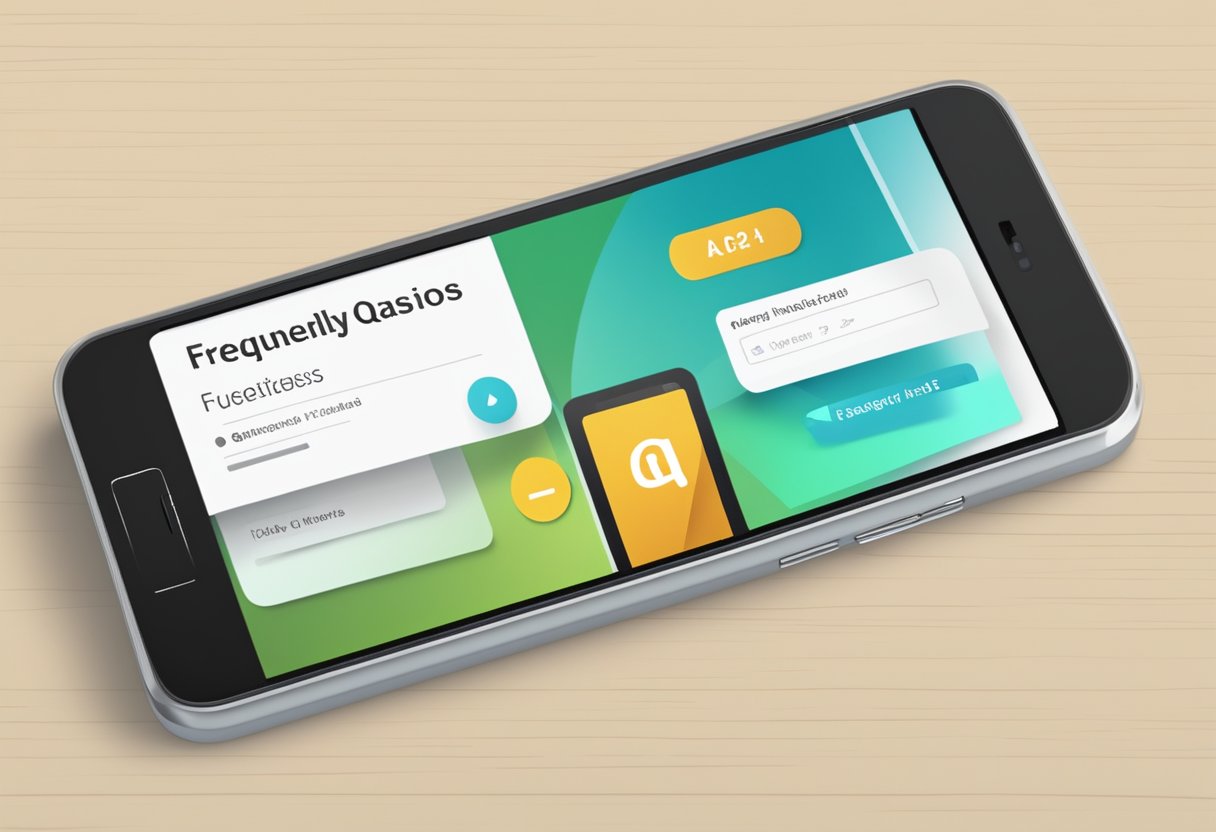 A smartphone displaying a "Frequently Asked Questions" webpage with a Singapore phone number