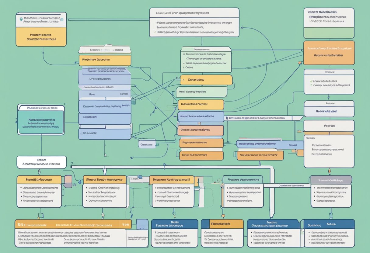 A flowchart showing the hierarchical structure of the Ministry of Transport in Singapore