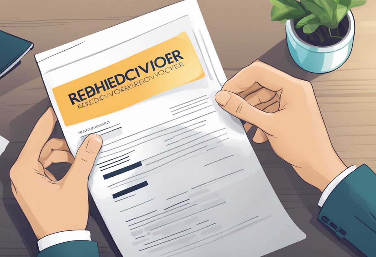A hand holding a "Frequently Asked Questions" document with a "redeem singapore rediscover voucher" written on it