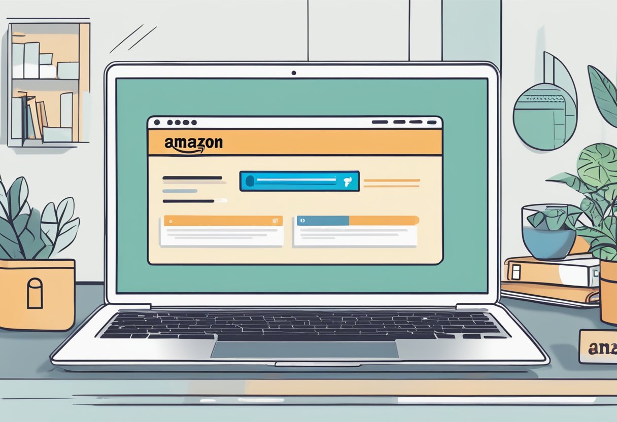 A laptop displaying "Frequently Asked Questions Amazon Prime Singapore" with the Amazon Prime logo in the background