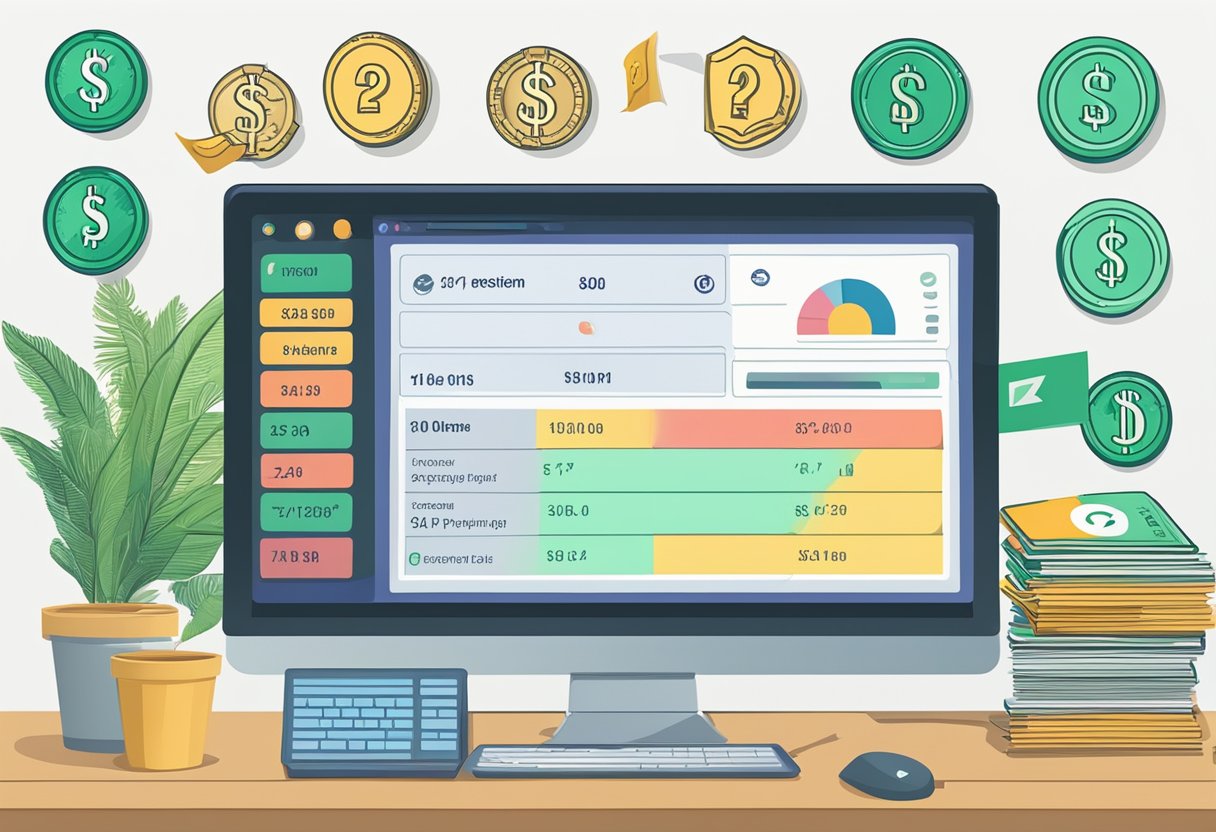 A computer screen with "Frequently Asked Questions" and a currency exchange rate from Singapore dollars to Philippine pesos