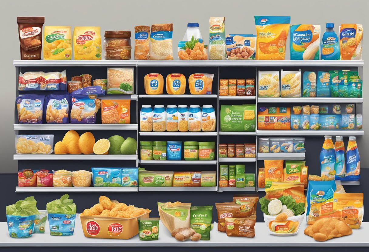 A display of various products with promotional offers at NTUC FairPrice Singapore