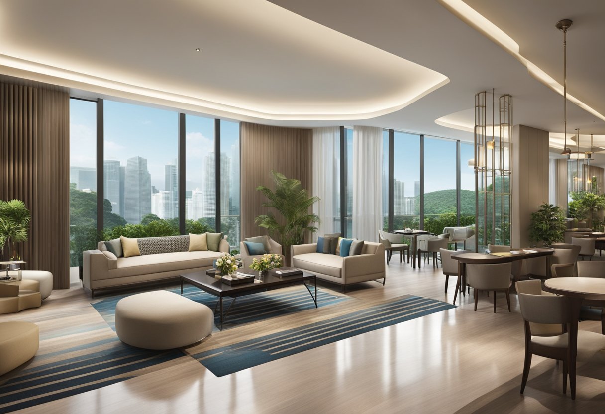 Fraser Suites Singapore, with its modern architecture and lush greenery, offers a range of facilities and services for guests. The outdoor pool and fitness center provide relaxation and wellness options, while the elegant lobby and restaurant exude luxury and comfort