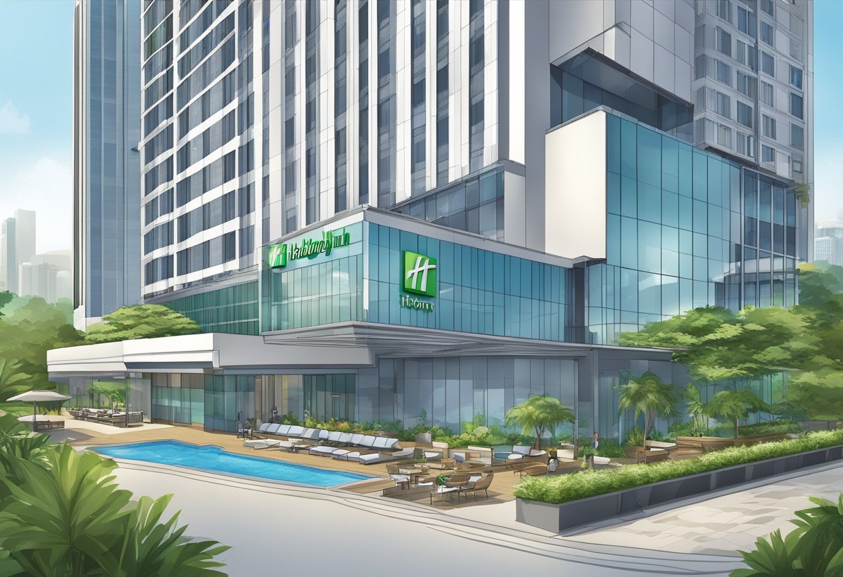 The holiday inn hotel in Singapore features modern accommodation and amenities, including a swimming pool, gym, and spacious rooms with city views