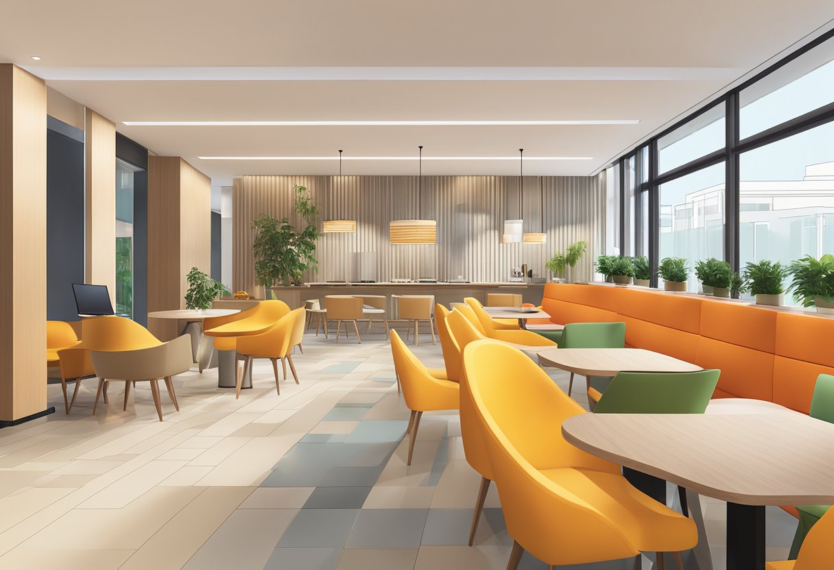The lobby of ibis hotel Singapore: modern furniture, clean lines, and a bright, welcoming atmosphere