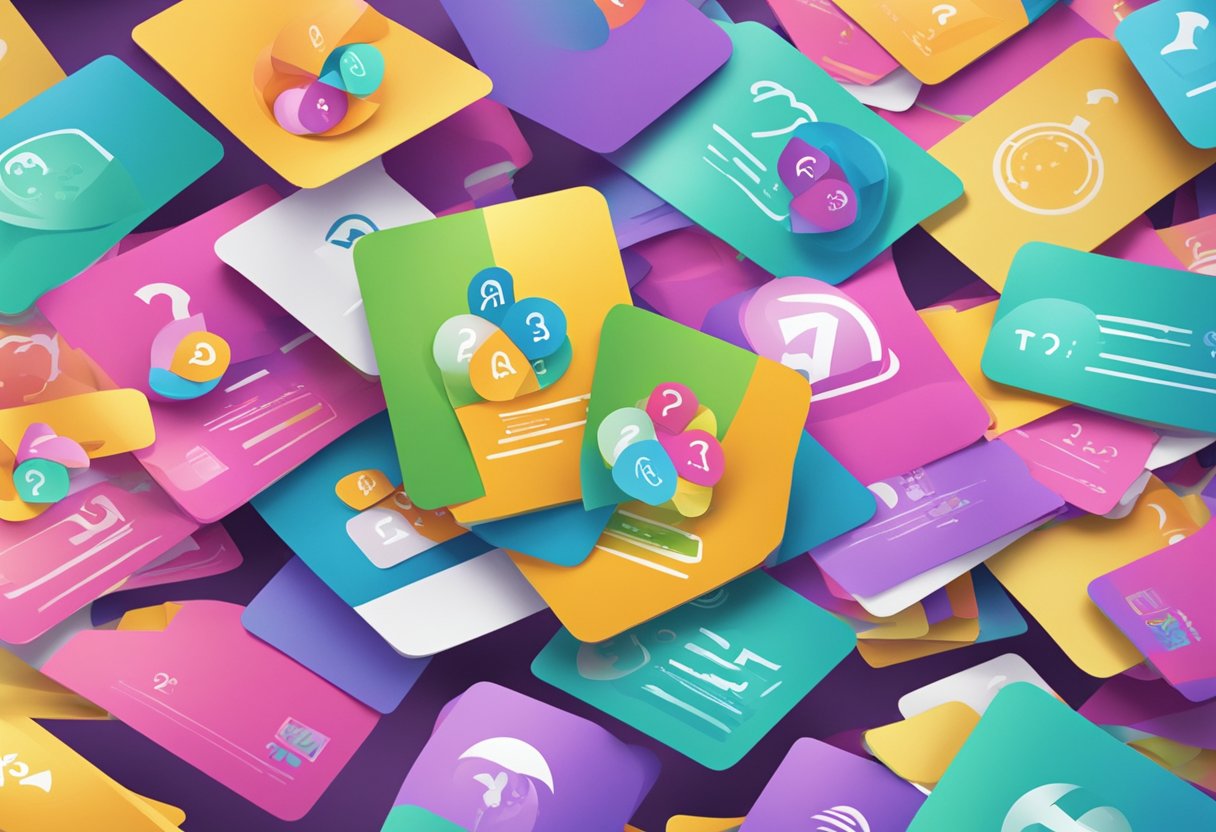 A stack of colorful FAQ cards with the "Tamba Singapore" logo, surrounded by various question marks and symbols