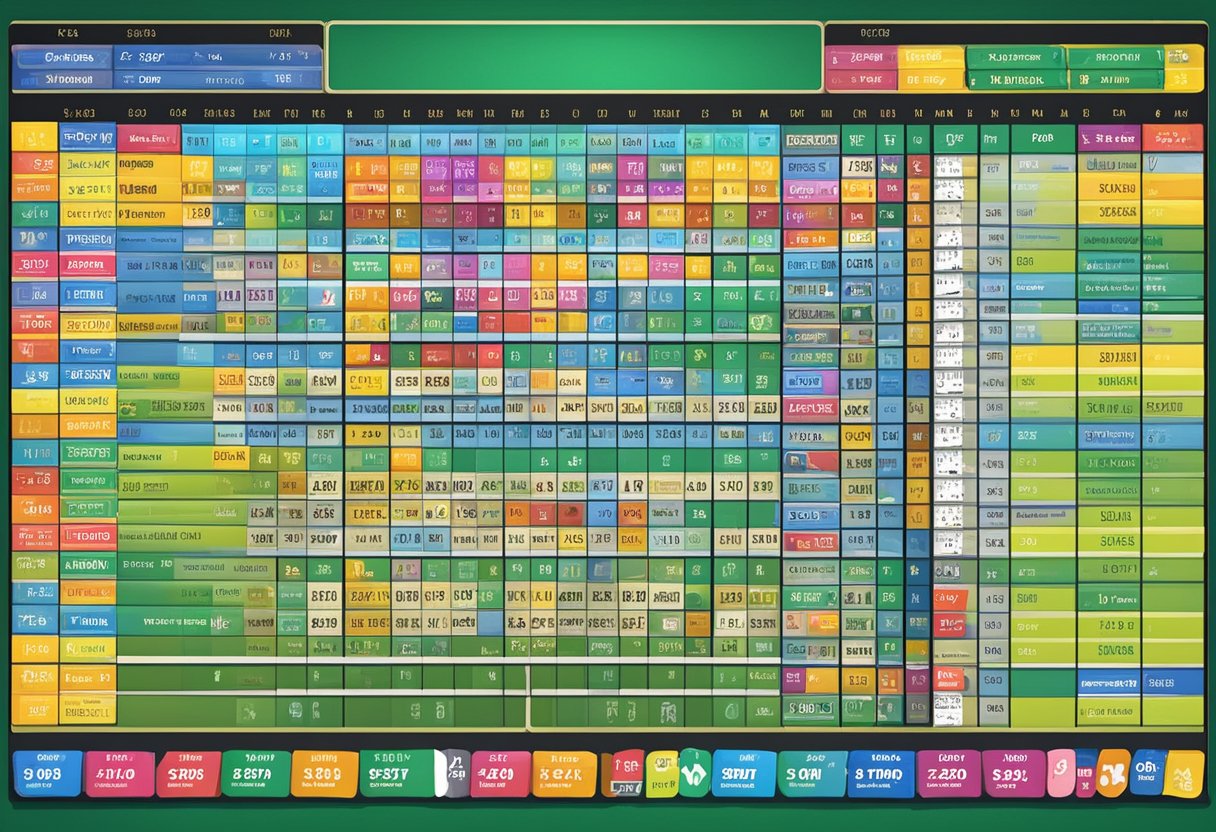 A colorful display board shows Singapore Pools sports football odds