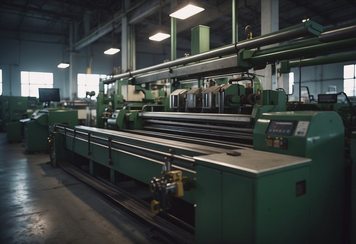 A traditional factory with machinery being scanned and transformed into digital format
