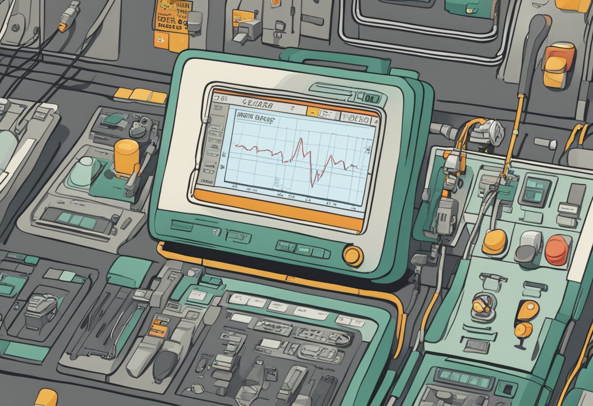 An ambulance's heart monitor displays vital signs during a field study