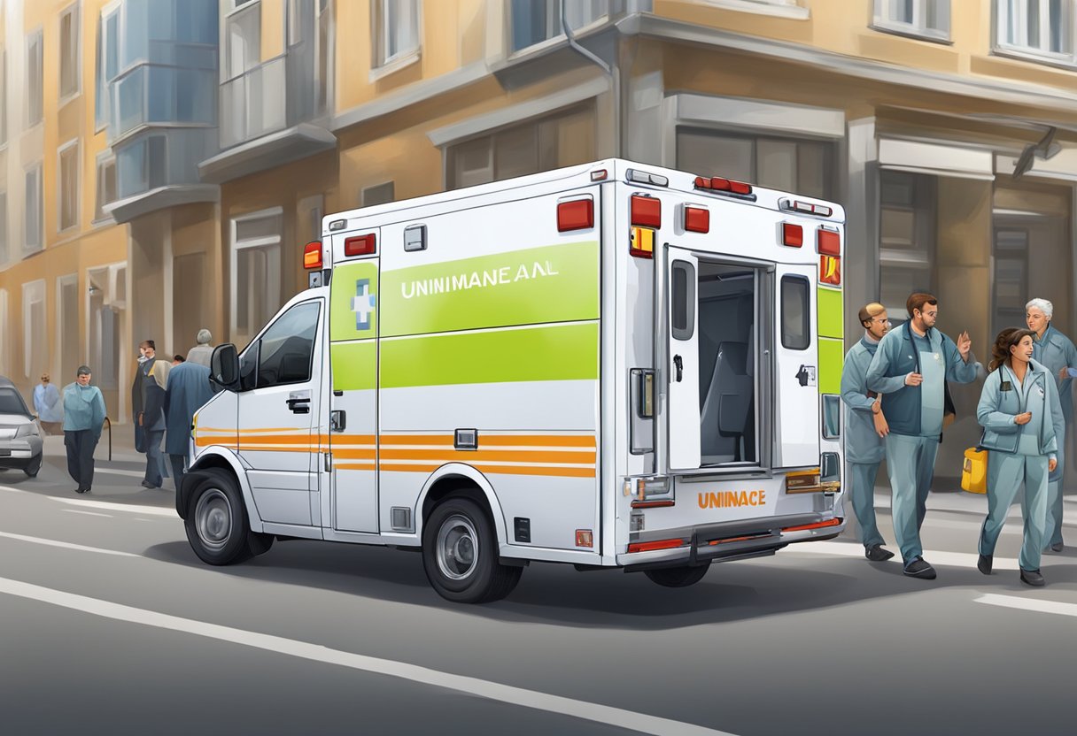 A Unimed ambulance with professionals and technical support