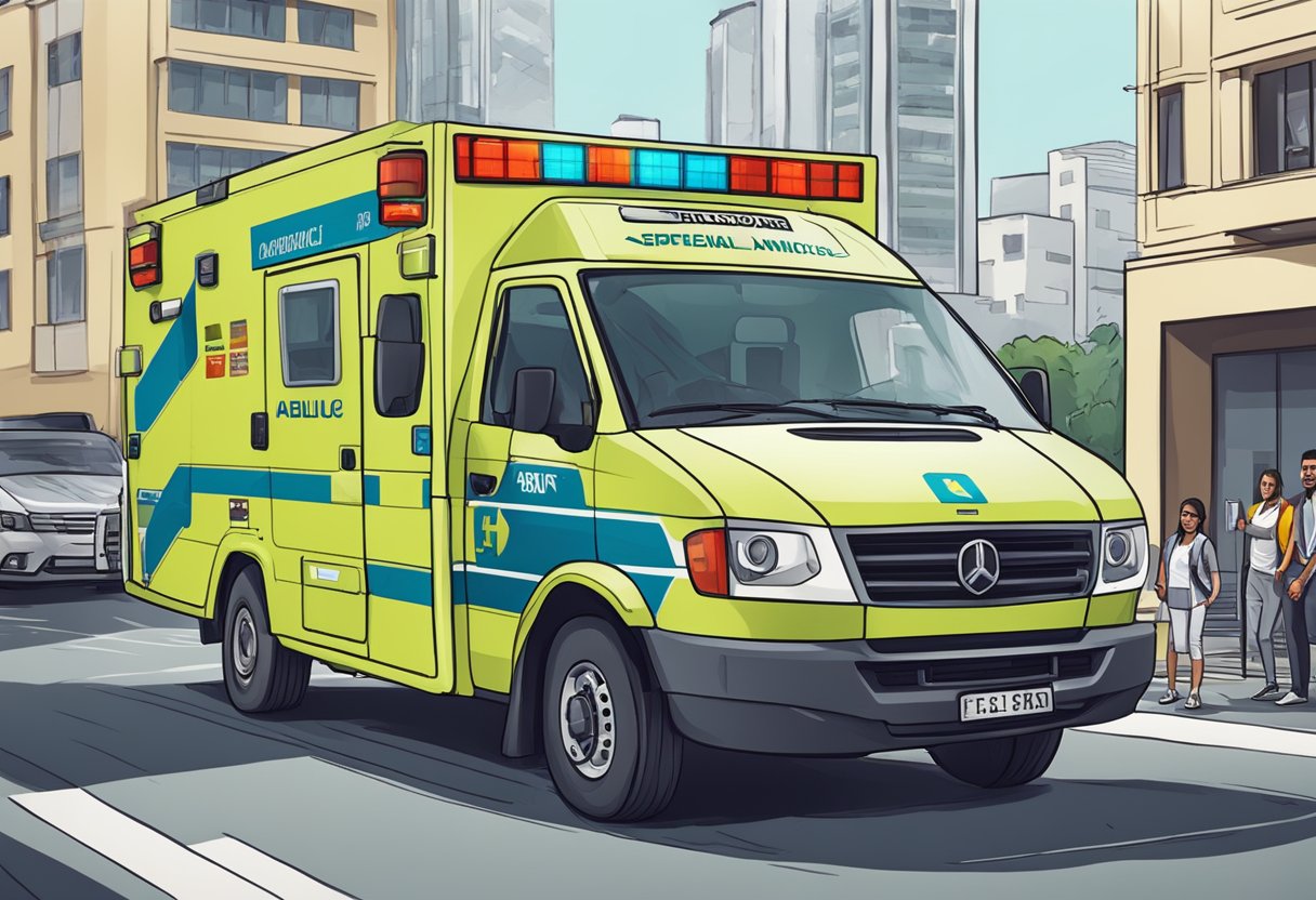 A professional support team renting an ambulance in São Paulo