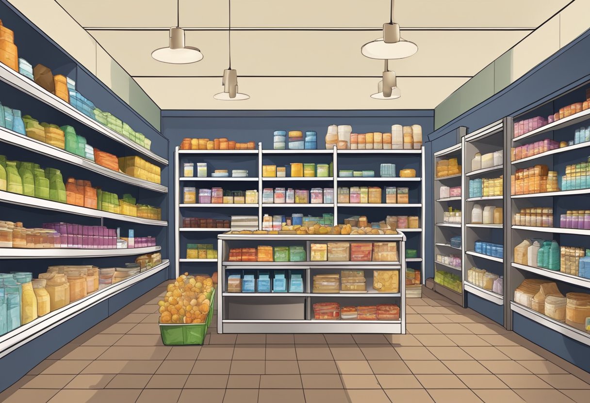 A store with shelves filled with products, displayed prominently on Google Maps for local customers to see